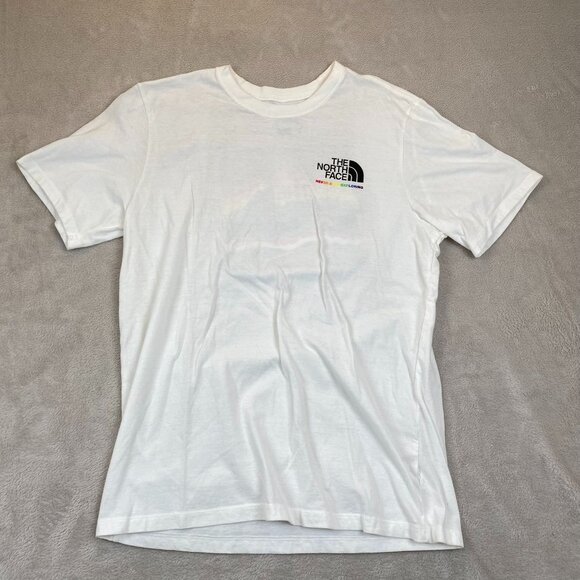 The North Face Mens Pride Series T-Shirt Large White Graphic Tee Short Sleeve - Picture 7 of 8